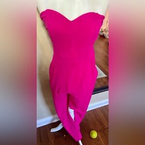 Express Fuchsia Pink Heart Shaped Jumpsuit Small
